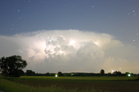 Thunderstorm at night