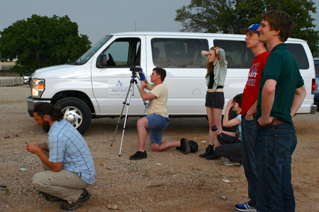 Watching a wall cloud