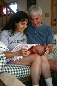 Katie, Papa, and Grammie