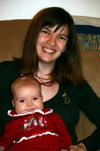 Katie and Mommy on Christmas Morning