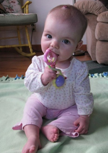 Katie sitting up on her own