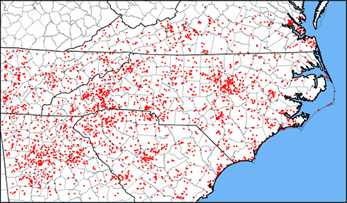 GHCN-Daily locations