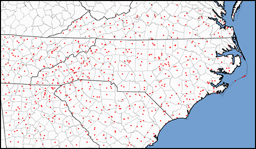 GHCN-Daily locations